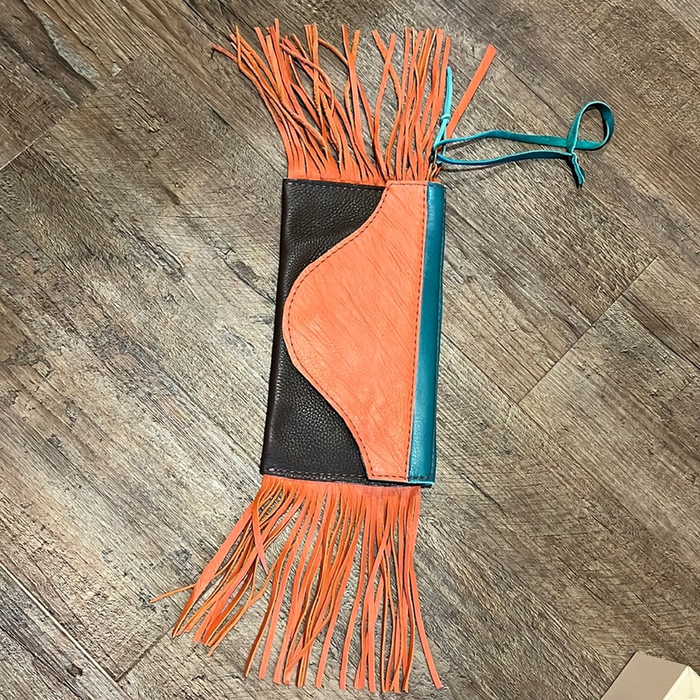 Handmade Fringe Clutch